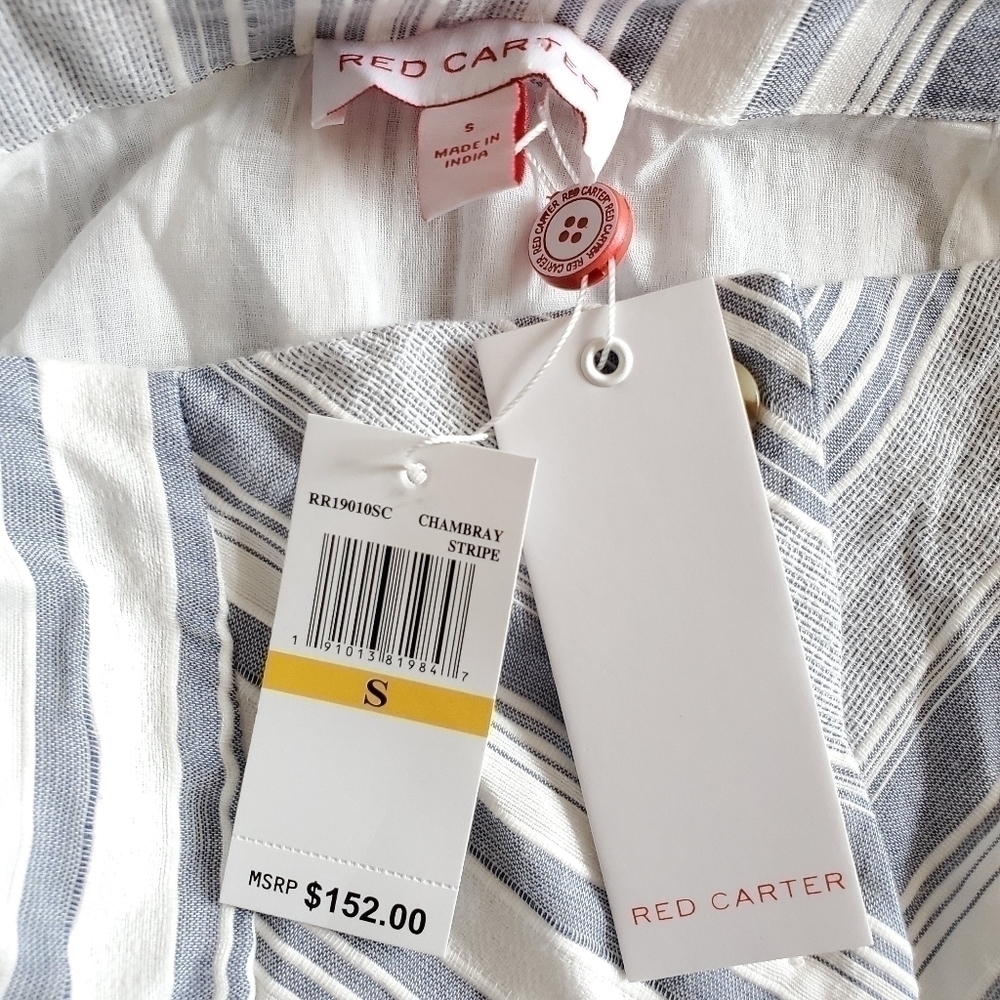 New Red Carter Emma Chambray Stripe Skirt NWT Small - Picture 11 of 15